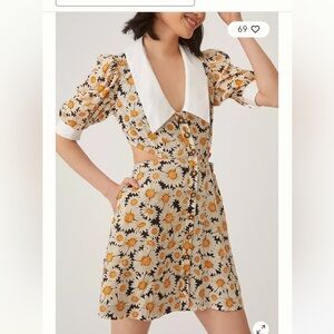 Maeve puff sleeve cut-out floral dress